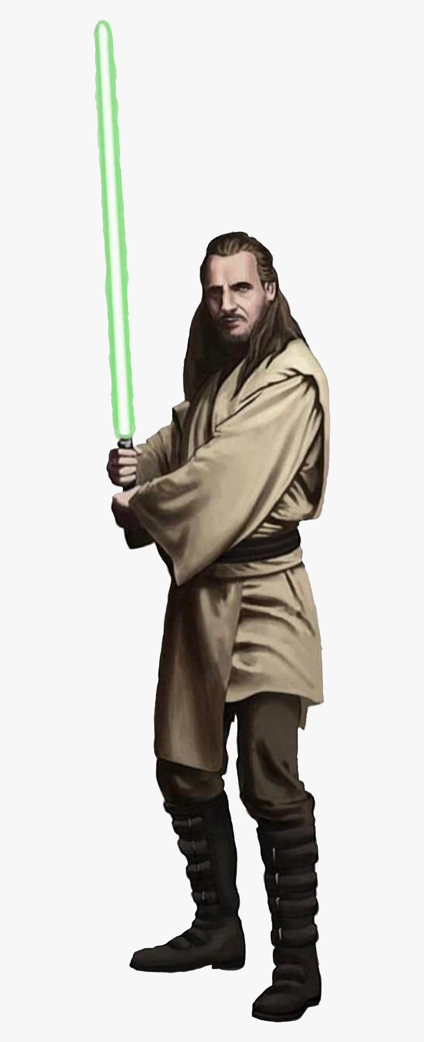 Quigon Starwars Jedi Jediknight Lightsaber Freetoedit, HD Png Download