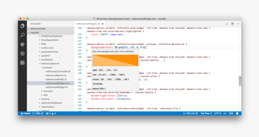 Color Info - Vscode Extension Decoration, HD Png Download