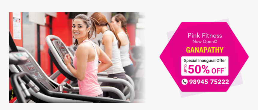 Female Running On Treadmill , Transparent Cartoons - Gym Treadmill Exercise, HD Png Download