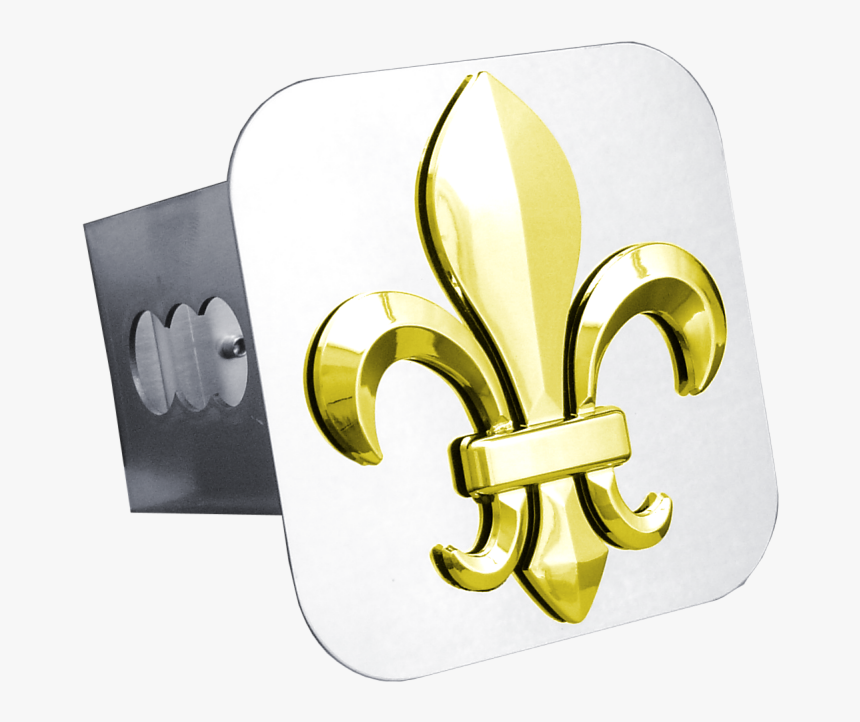 Au Tomotive Gold Fleur De Lis Gold Trailer Hitch Plug - Earrings, HD Png Download
