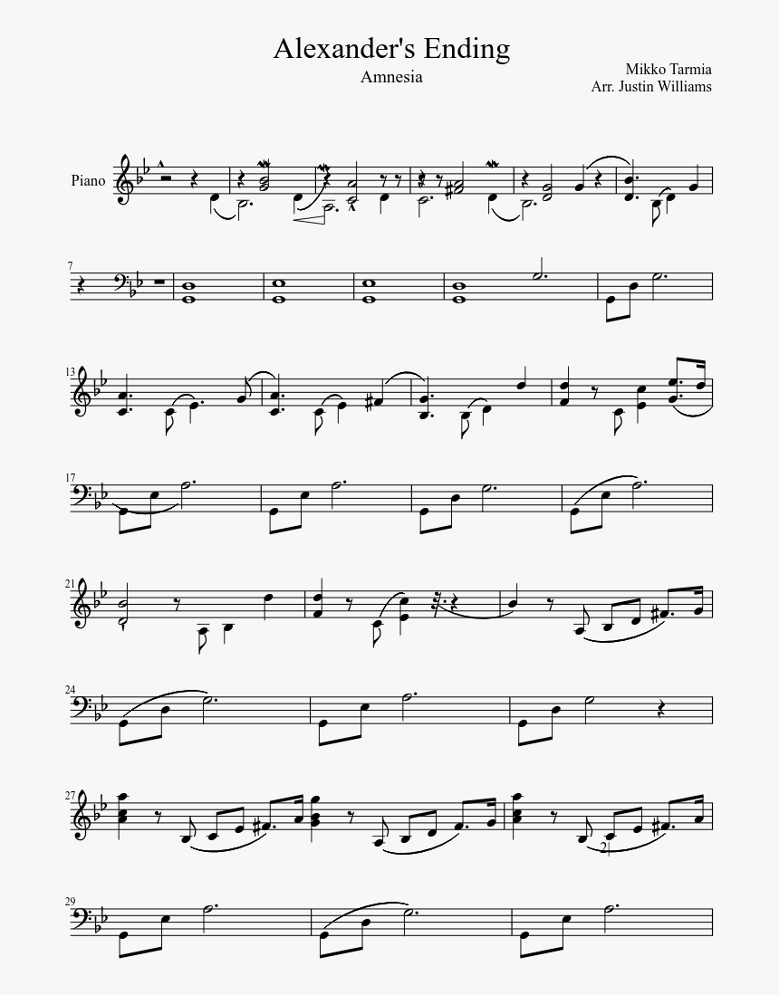 Amnesia The Dark Descent Alexander Ending Sheet, HD Png Download