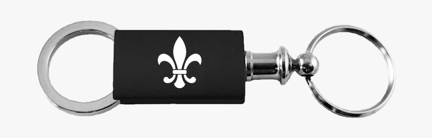 Au-tomotive Gold Fleur De Lis Black Anodized Aluminum - Keychain, HD Png Download