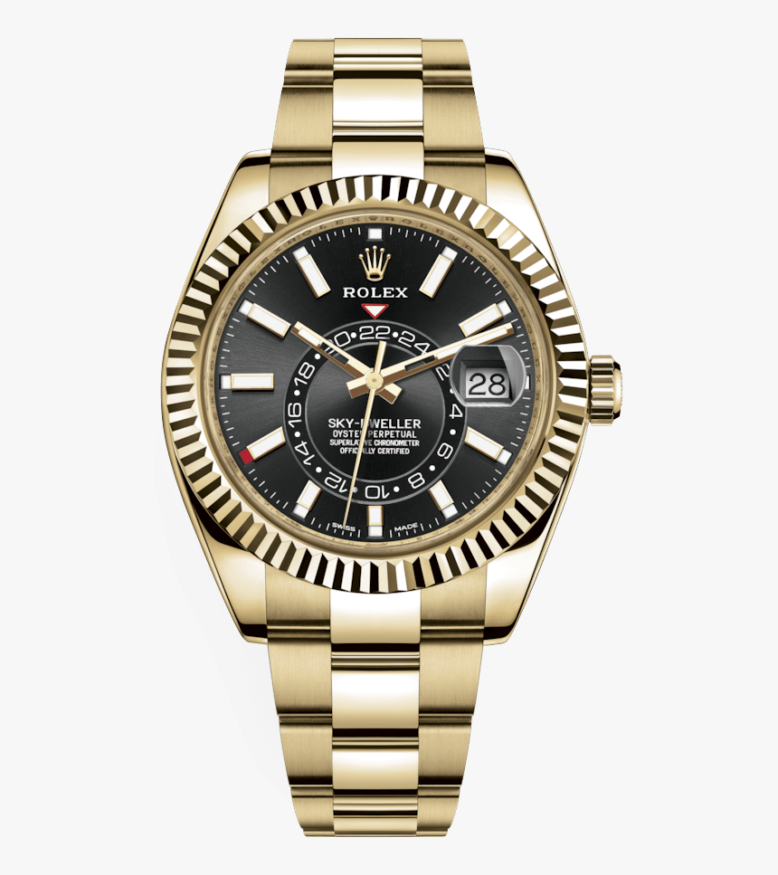 Rolex Sky-dweller 326938 Black Dial Automatic 18kt - Rolex Sky Dweller Half Gold, HD Png Download