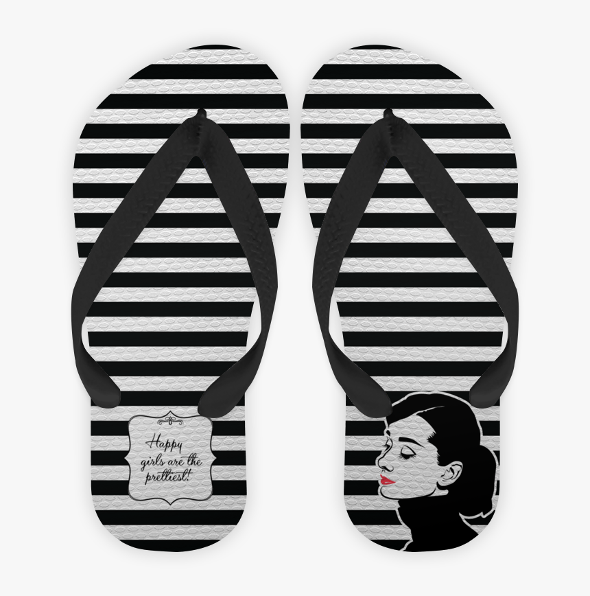 Chinelo Pretty Happy Audrey Hepburn De Marina Mansurna - Havaianas Top Nautical White, HD Png Download