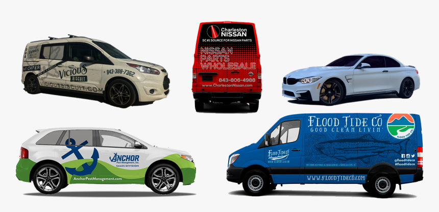 Slider Vehicle Wraps Vehicle Wraps - Compact Van, HD Png Download