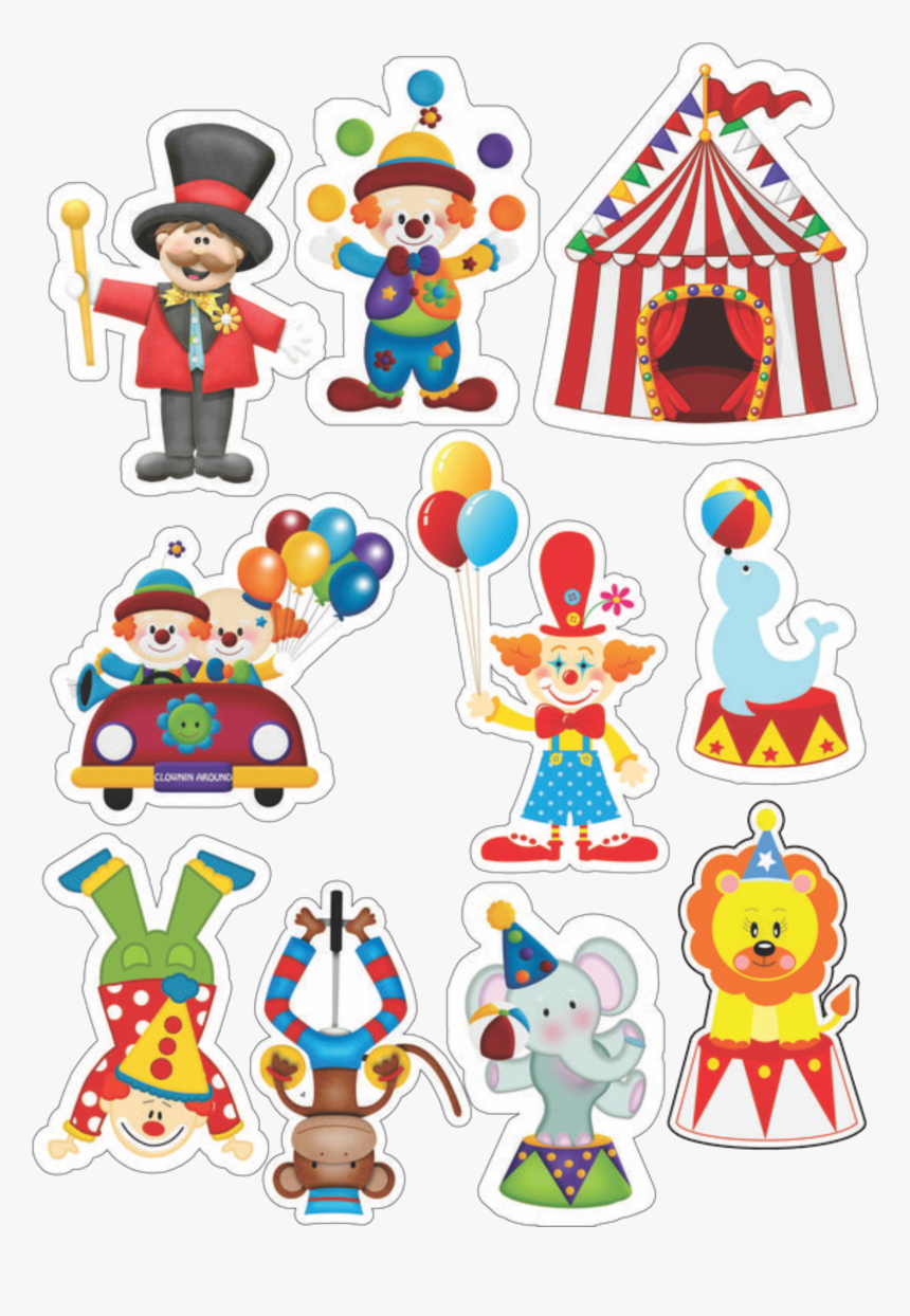 Circo Animado Decoração Para Bolo Png - Topo De Bolo De Circo, Transparent Png