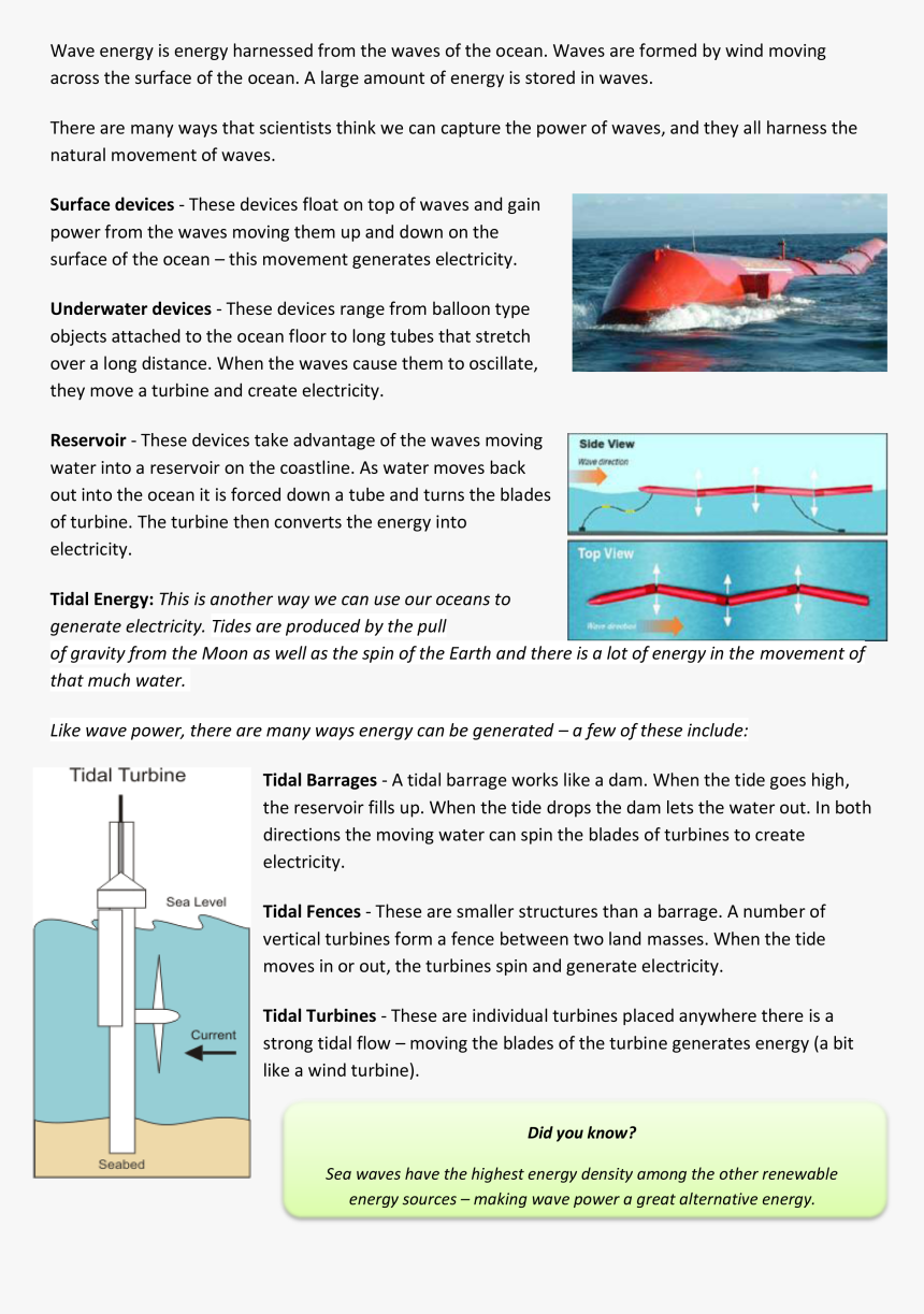 Wave Energy, HD Png Download