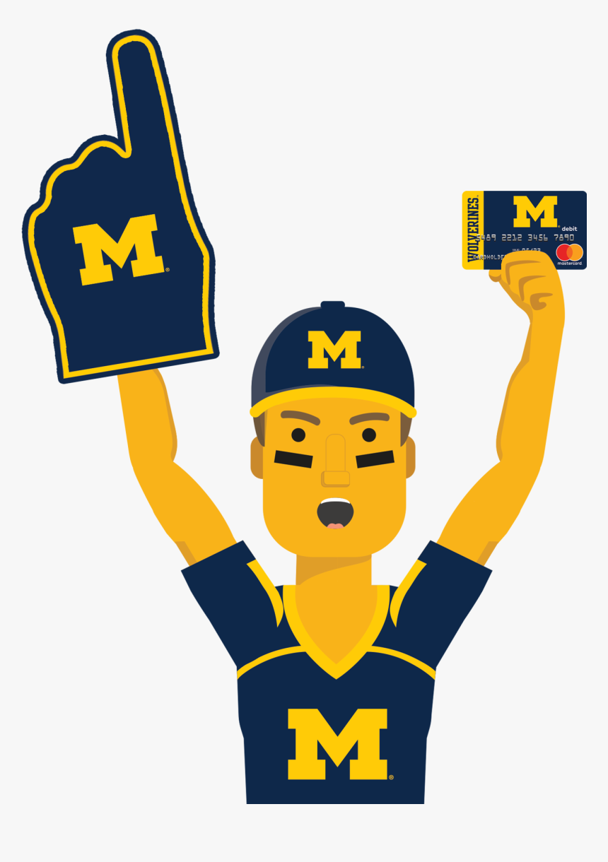 Michigan Ultimate Fan Holding The Michigan Wolverines - Usc Fan Clipart, HD Png Download