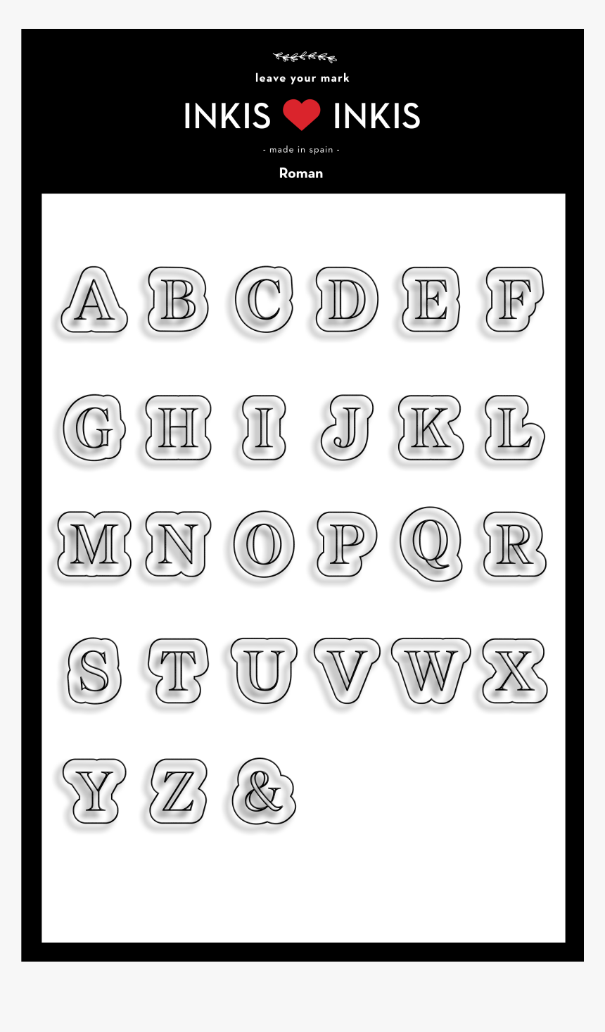 Sello Inkis Abecedario Old English - Letras Old English, HD Png Download