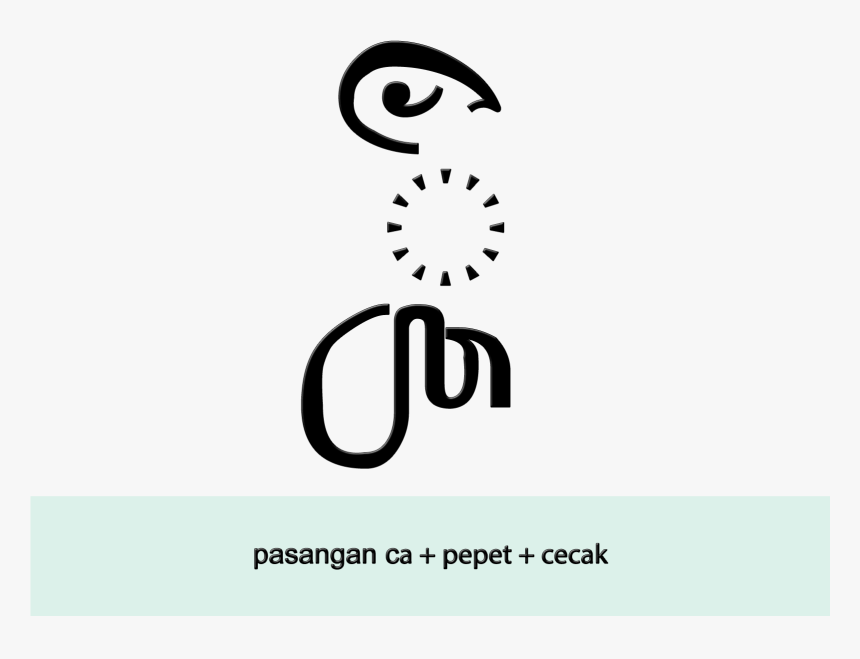 Aksara Jawa Pasangan Ca Pepet Cecak - Javanese Script, HD Png Download