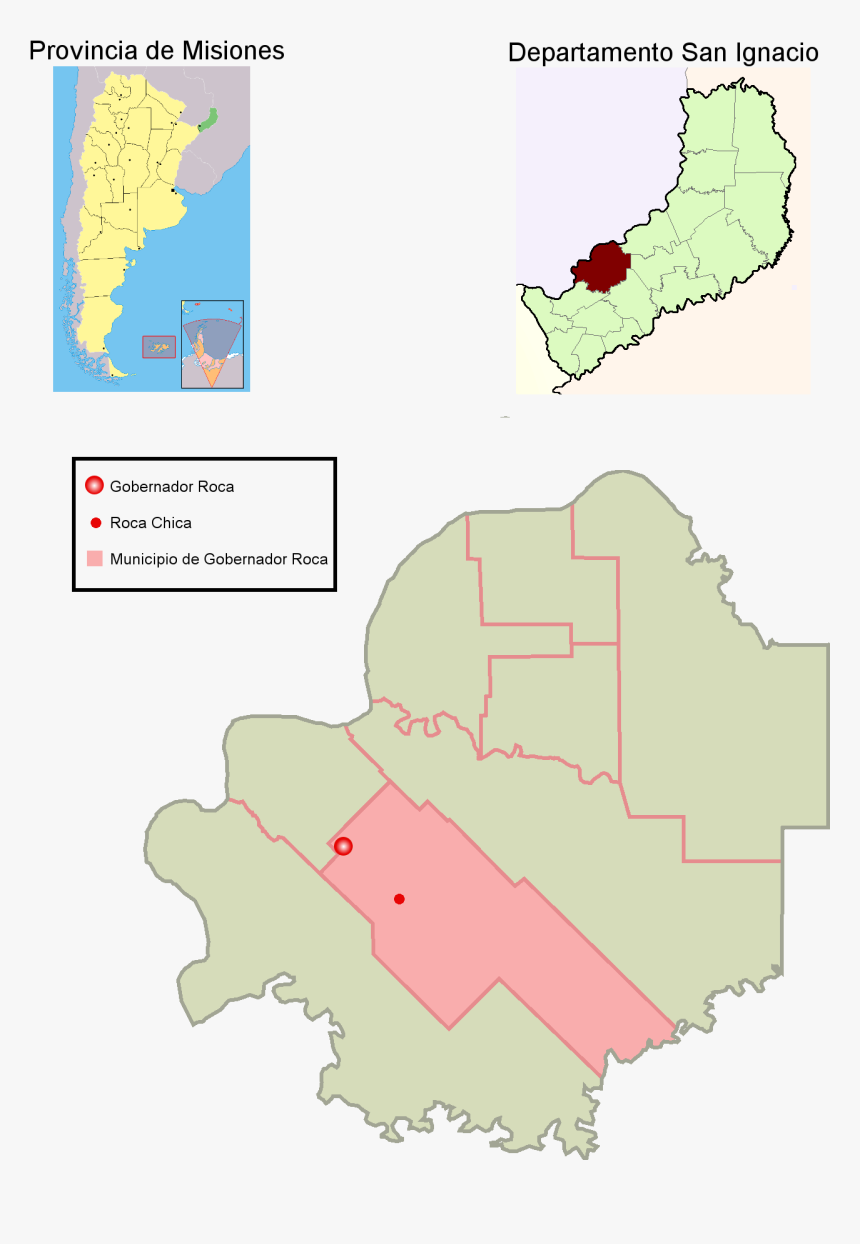 Municipio Gobernador Roca En Departamento San Ignacio - Jardin America Misiones Mapa, HD Png Download
