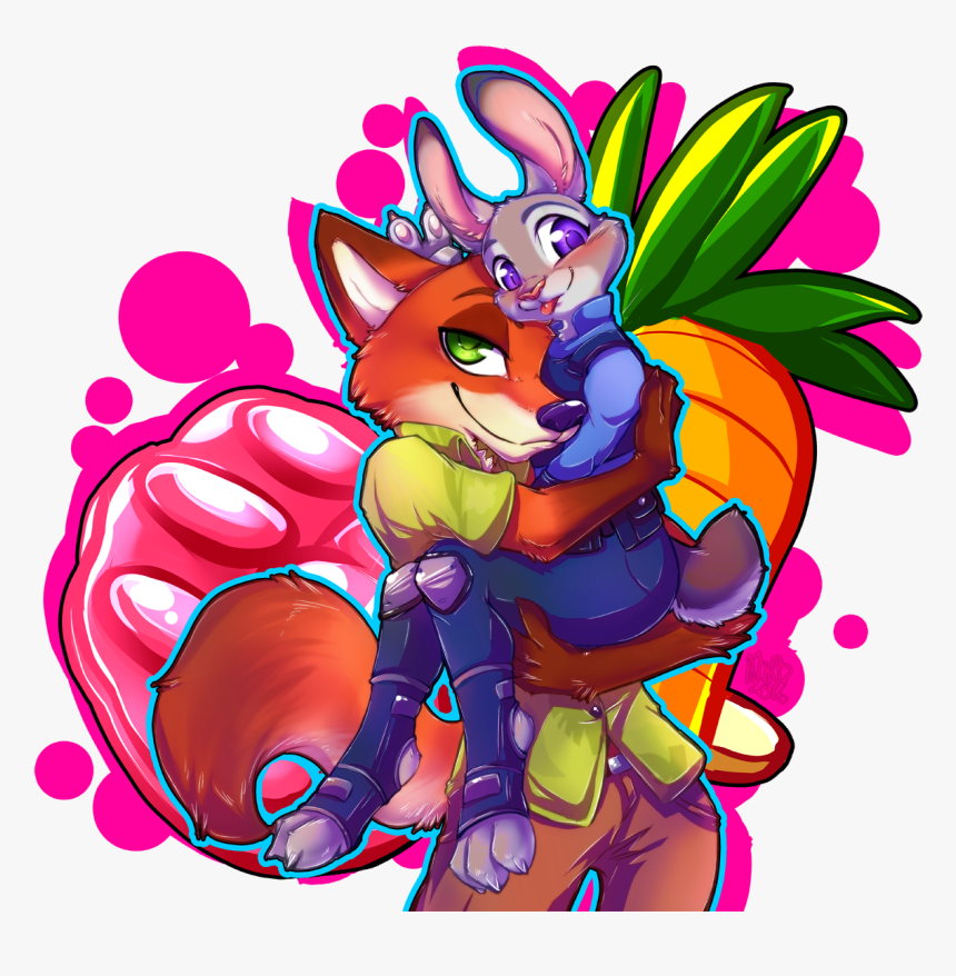 Clever Bunny Stupid Fox - Cartoon, HD Png Download