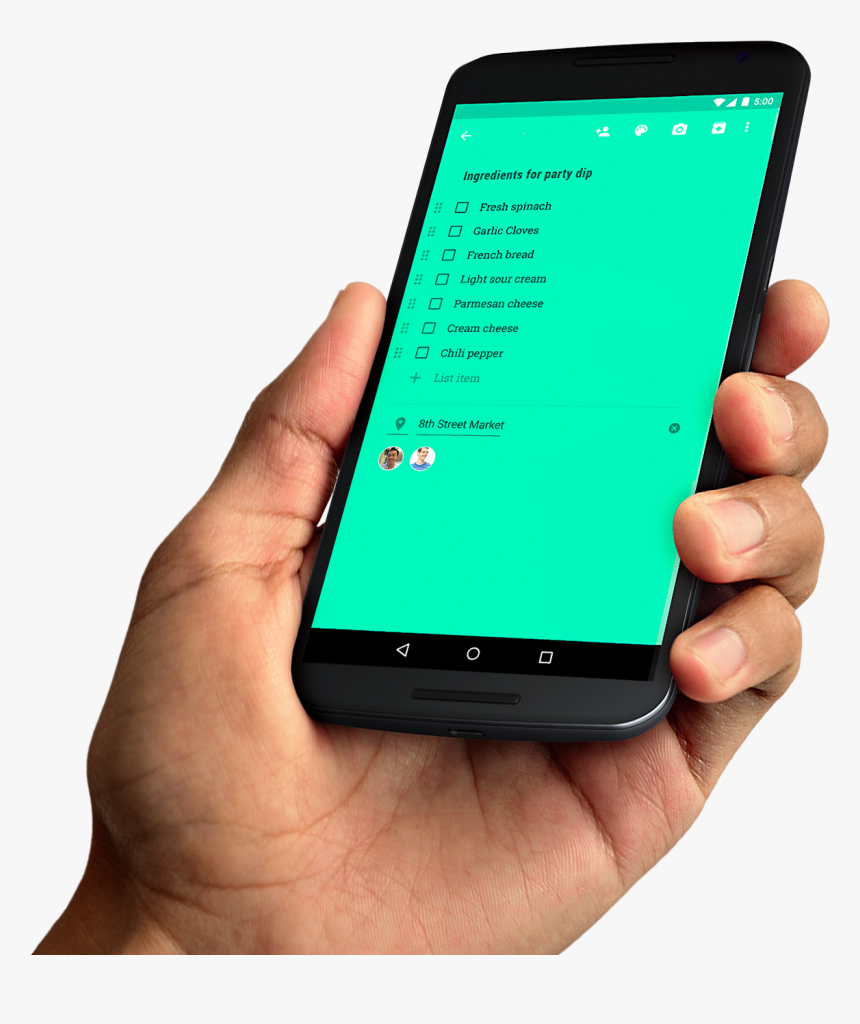 Hand Holding Phone - Smartphone, HD Png Download