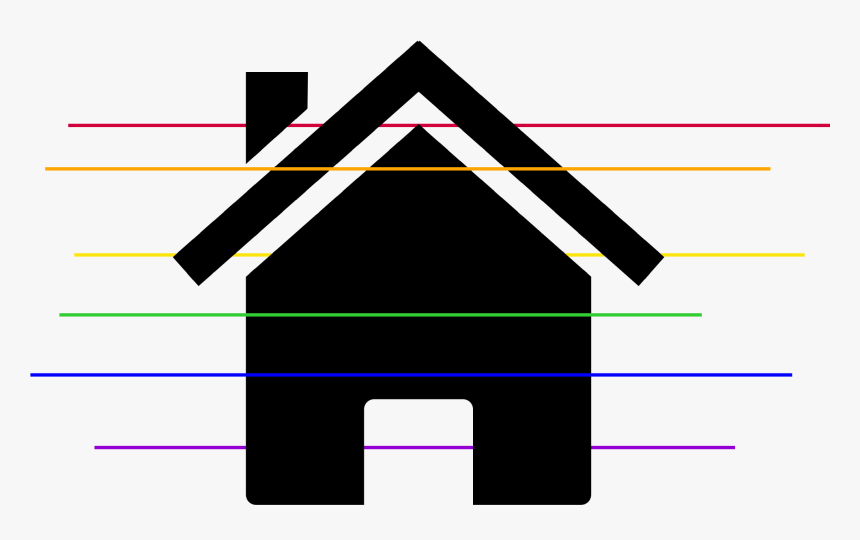 Pride Housing Logo - Cartoon Simple Red House, HD Png Download