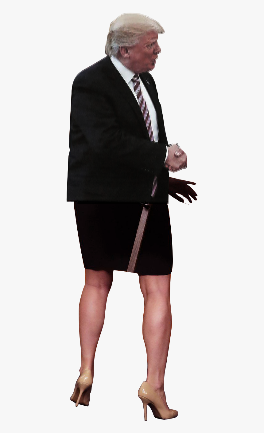 Donald Trump Image With A Woman In Heels Behind It - Girl, HD Png Download