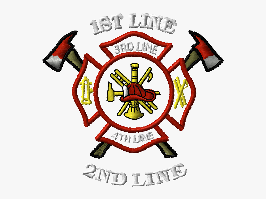 Emb Stk Fd Malt Axe 1 Pxf - Maltese Cross Fire With Axes, HD Png Download