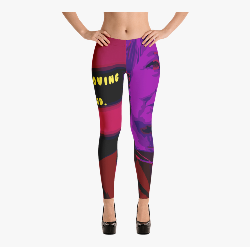 Purple And Green Striped Leggings, HD Png Download