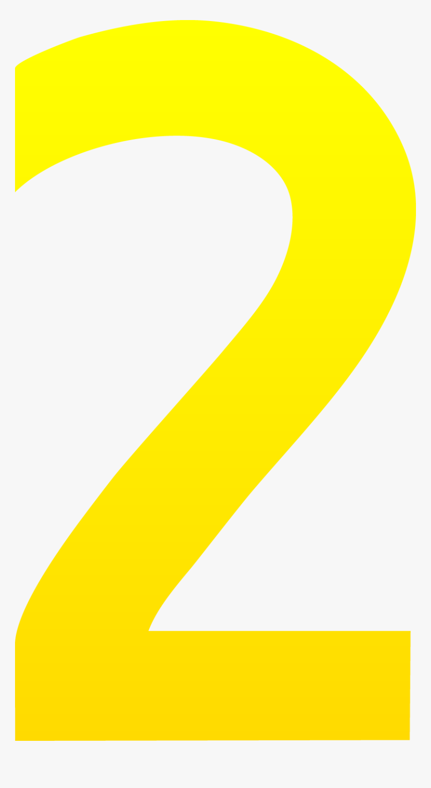 The Number Two Free Clip Art - Yellow Number 2 Clipart, HD Png Download