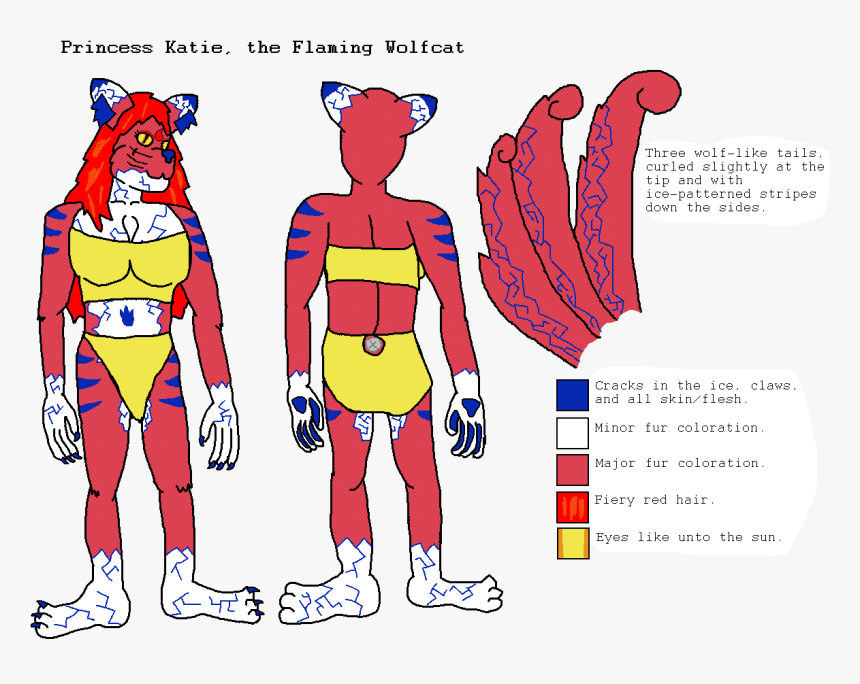 Katie The Wolfcat - Cartoon, HD Png Download