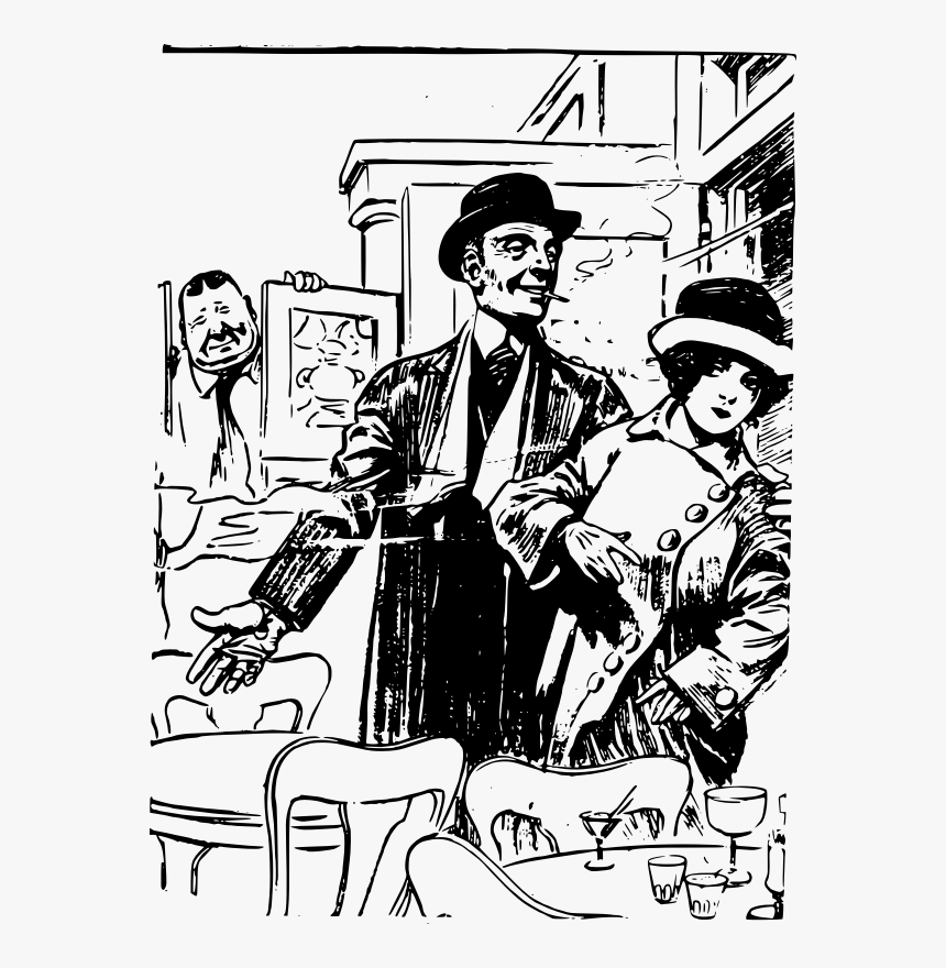 Smoking Man And Lady - Cartoon, HD Png Download