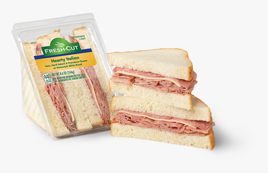 Hearty Italian Wedge - Ham And Cheese Sandwich, HD Png Download