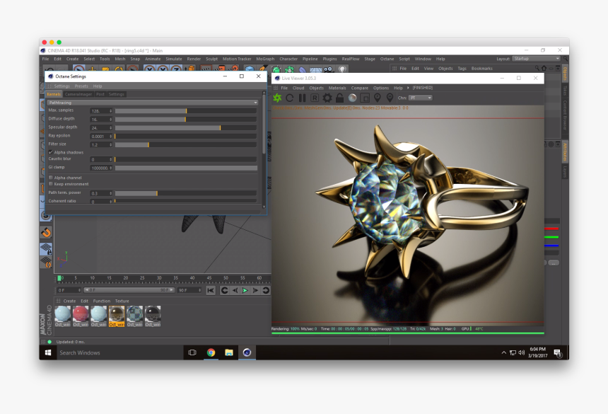Path Tracing Vs Direct Lighting Octane, HD Png Download , Transparent
