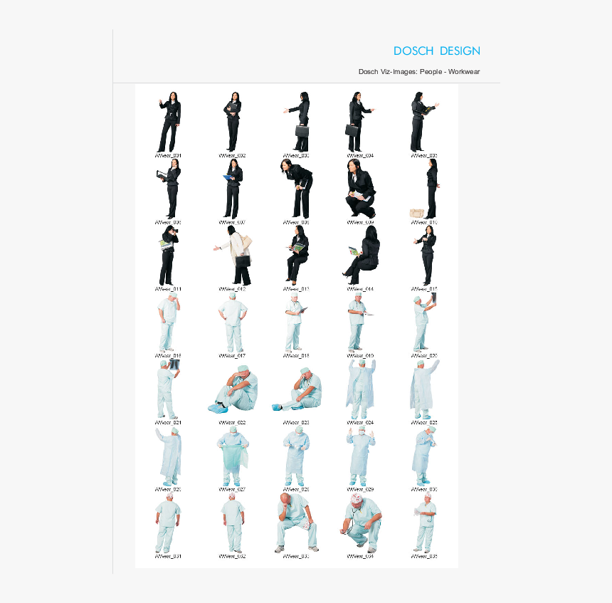 Doschdesign 2d Viz People Workwear, HD Png Download