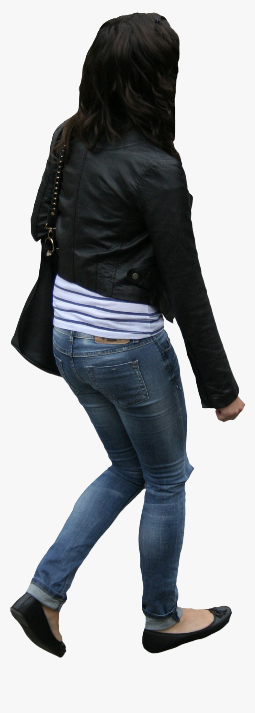 Leather Jacket , Png Download - Cut Out People From Above, Transparent Png