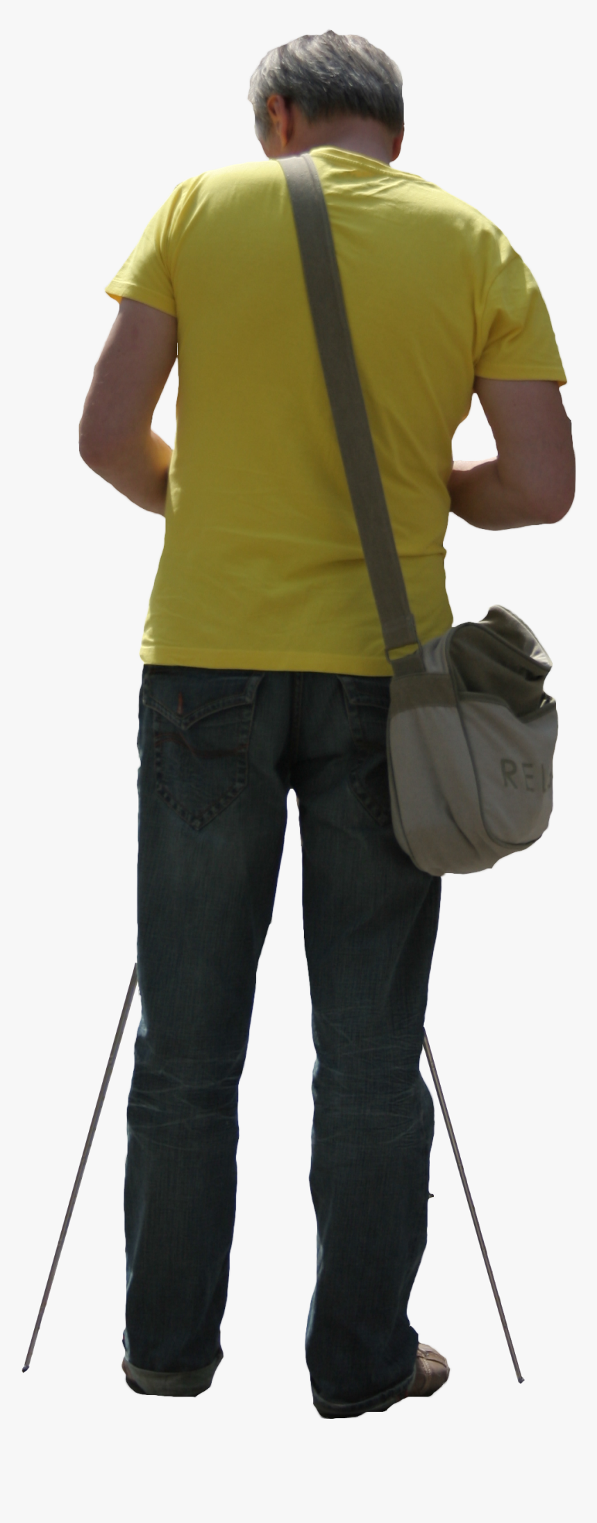 2d People, Back - Standing, HD Png Download