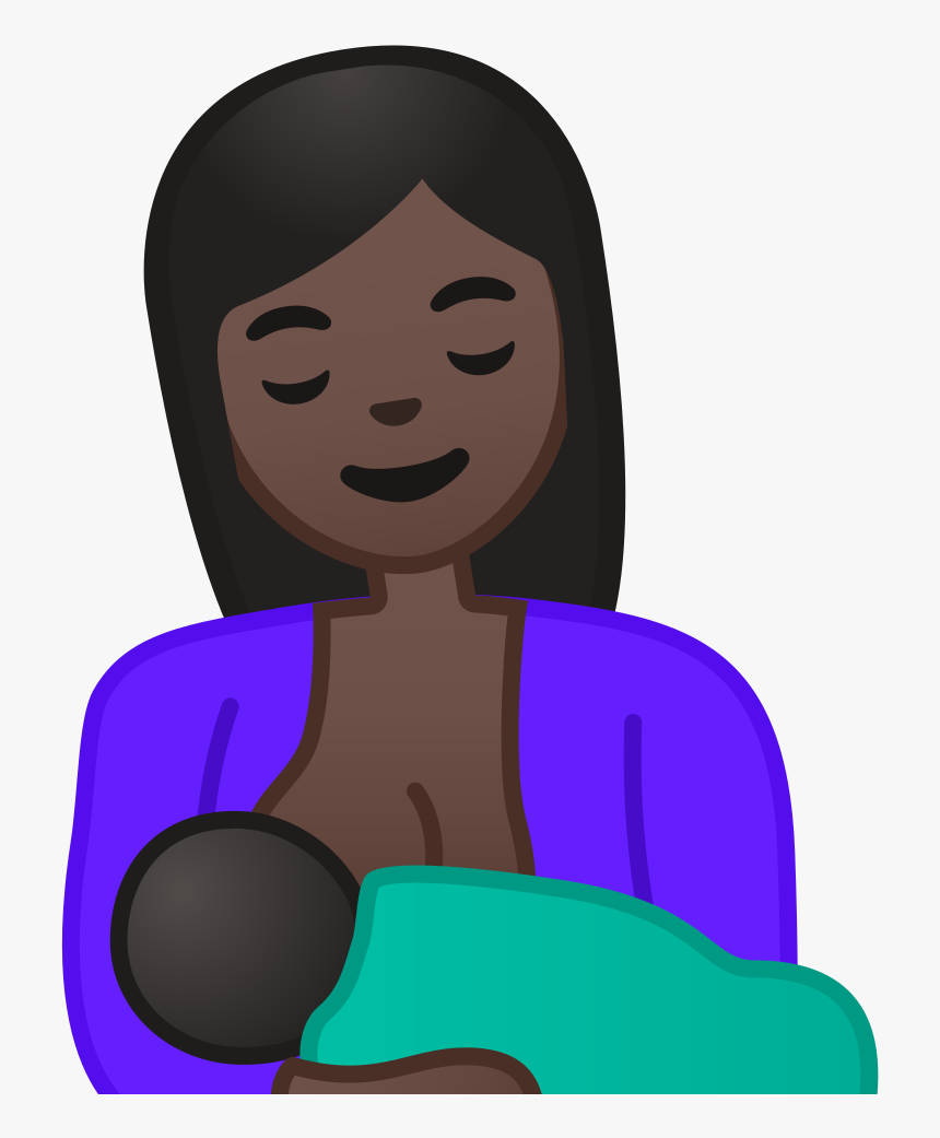 Breast Feeding Dark Skin Tone Icon - Sitting, HD Png Download