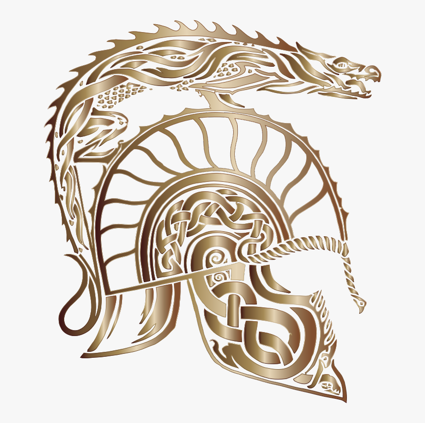Children Of Hurin Dragon Helm Bronze No Background - Dragon Helm Of Dor Lomin Tattoo, HD Png Download