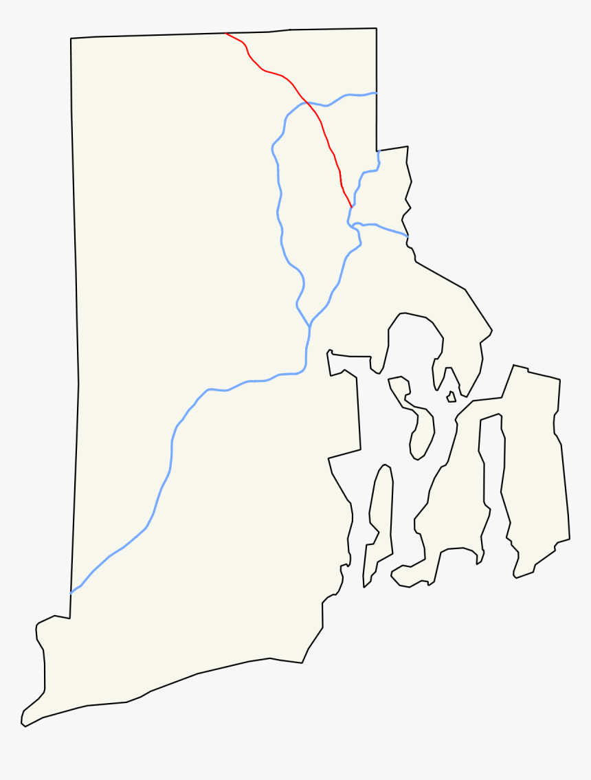 Map Of Rhode Island Line, HD Png Download