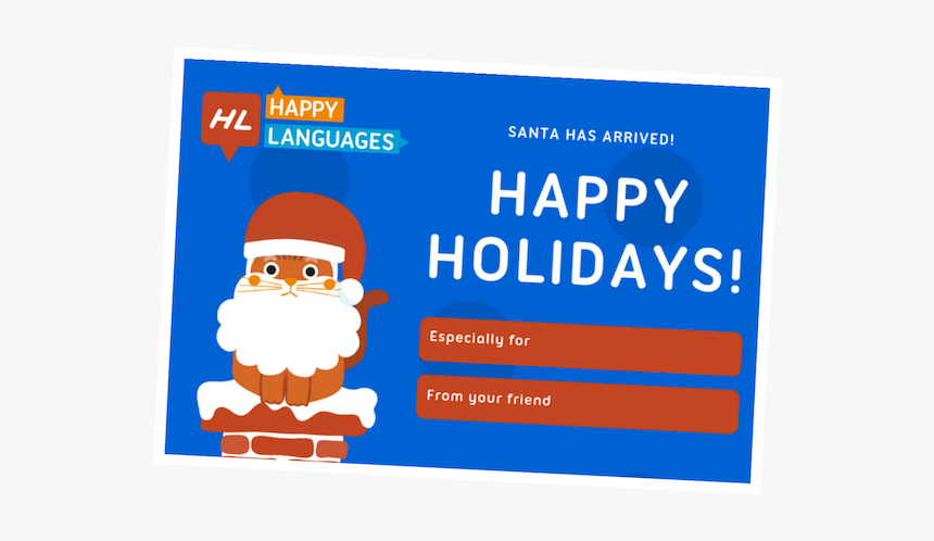 Happy Languages Christmas Voucher - Santa Claus, HD Png Download