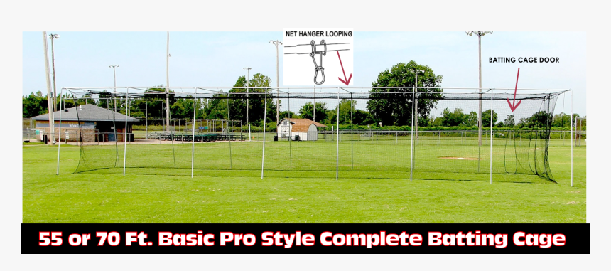 Complete Baseball Batting Cage - Batting Cage, HD Png Download