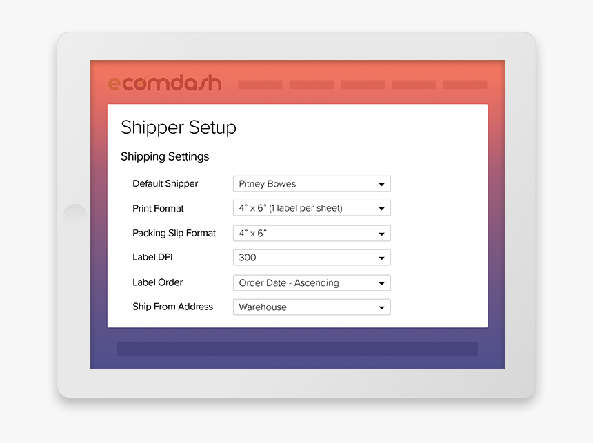 Pitney Bowes Shipping System - Ecomdash, HD Png Download