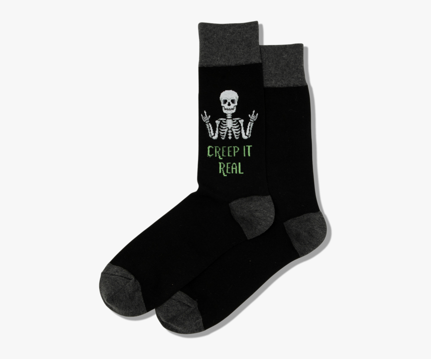 Men S Creep It Real Socks 
 Class Slick Lazy Image - Sock, HD Png Download
