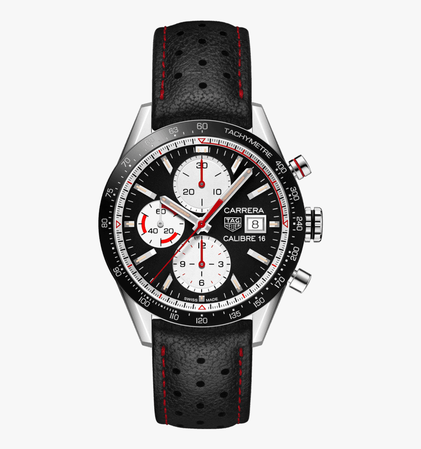 Watches - Cv201ap - Fc6429 - Tag Heuer - Tag Heuer Carrera Calibre 16 Leather, HD Png Download