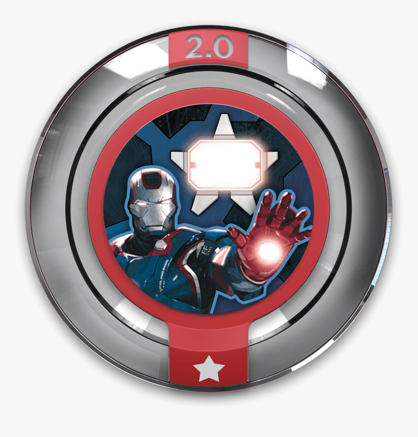 Marvel Team Up Iron Patriot - Disney Infinity 2.0 Power Disk, HD Png Download