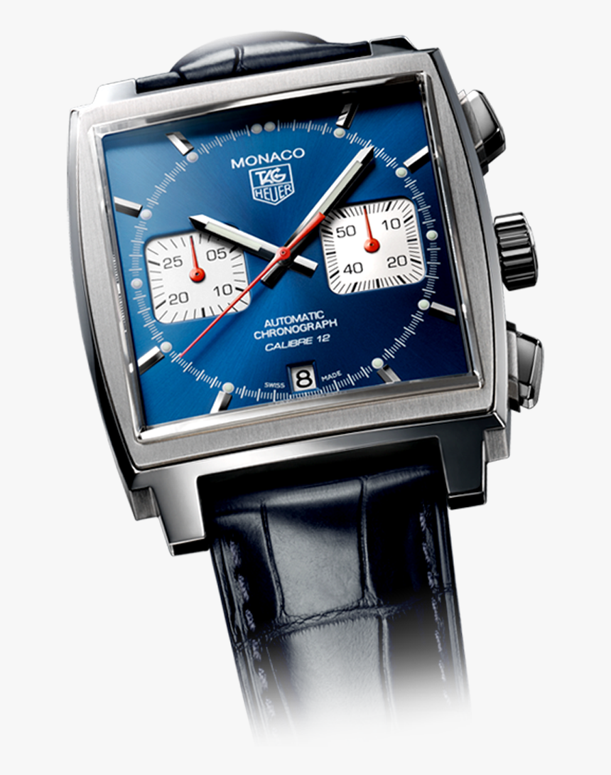Tag Heuer Monaco Watch - Tag Heuer Monaco Blue Dial, HD Png Download