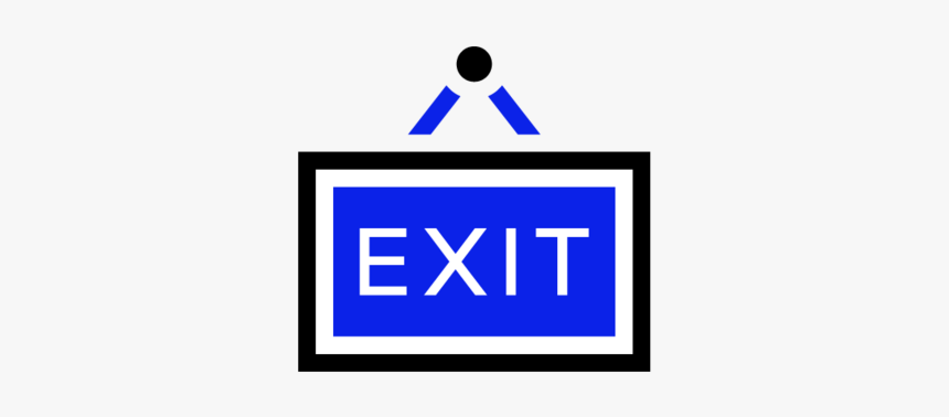 Exit - Cobalt Blue, HD Png Download
