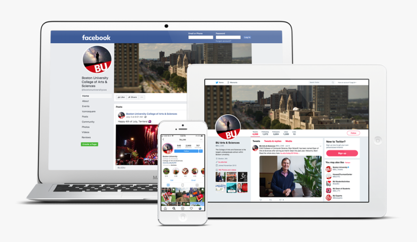 Social Media On Various Devices - Website, HD Png Download