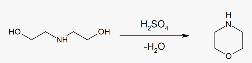Morpholine From Dea - Morpholine Synthesis From Diethanolamine, HD Png Download