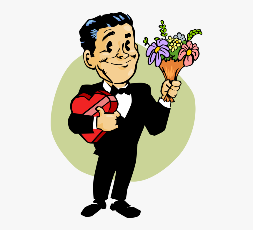 Vector Illustration Of Romantic Date Night With Candy - Cartoon, HD Png Download