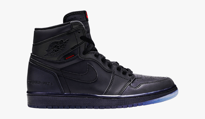 Nike Air Jordan 1 Mid Black, HD Png Download