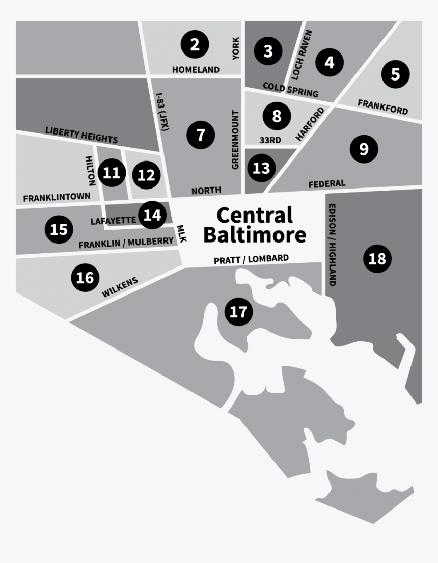 Supplemental Service Zones In Baltimore - Baltimore Zones, HD Png Download