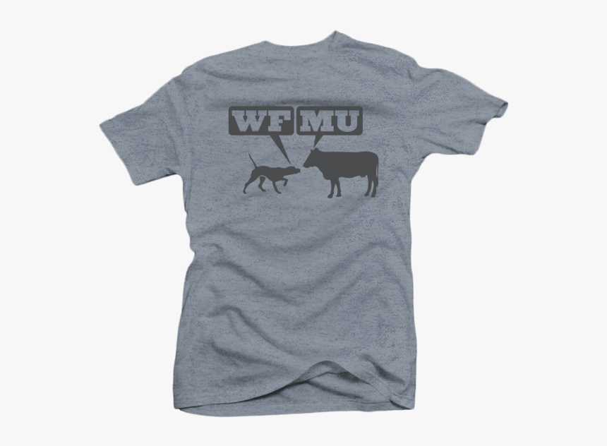 Limited Edition Grey Woof Moo Logo On Steel Blue Heather - X Ray Burns T Shirt, HD Png Download