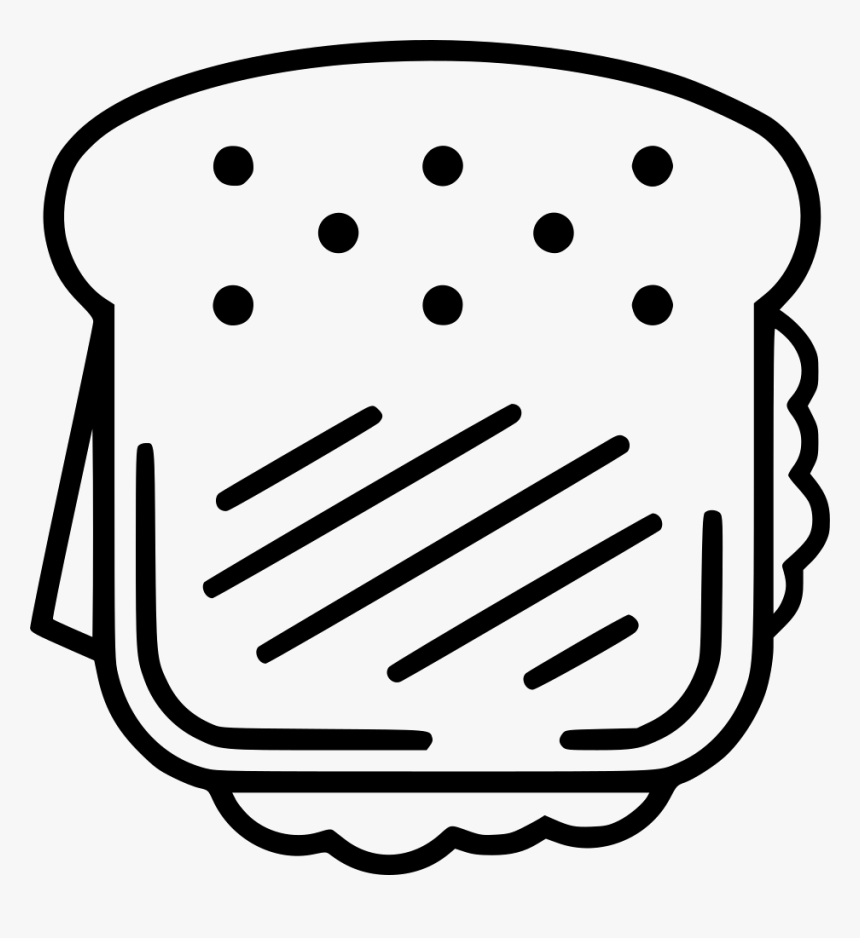 Sandwich - Sandwich Transparent Black And White, HD Png Download