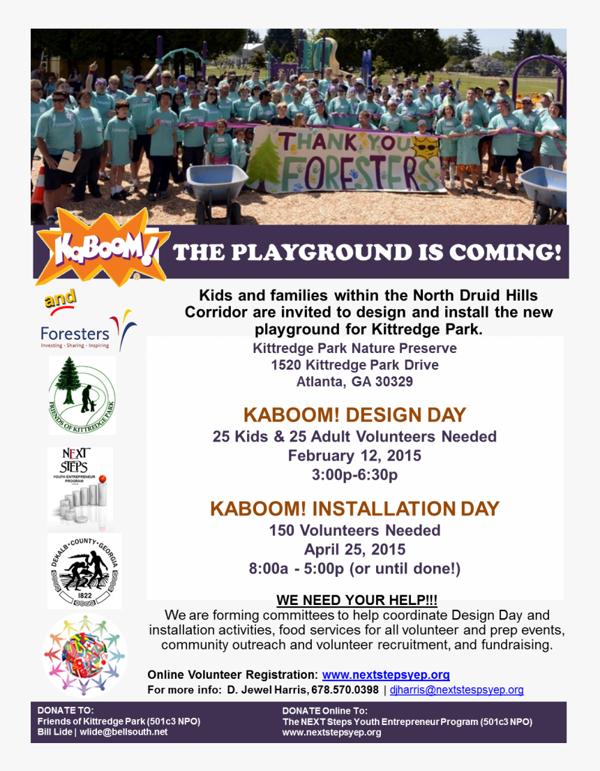 Kaboom Playground Installation @ Kittredge Park , Png - Dekalb County, Georgia, Transparent Png