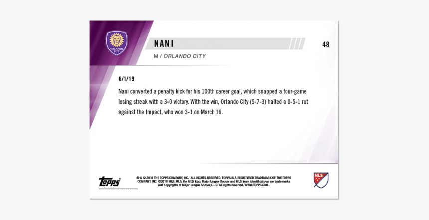 Mls Topps Now® Card - Topps, HD Png Download