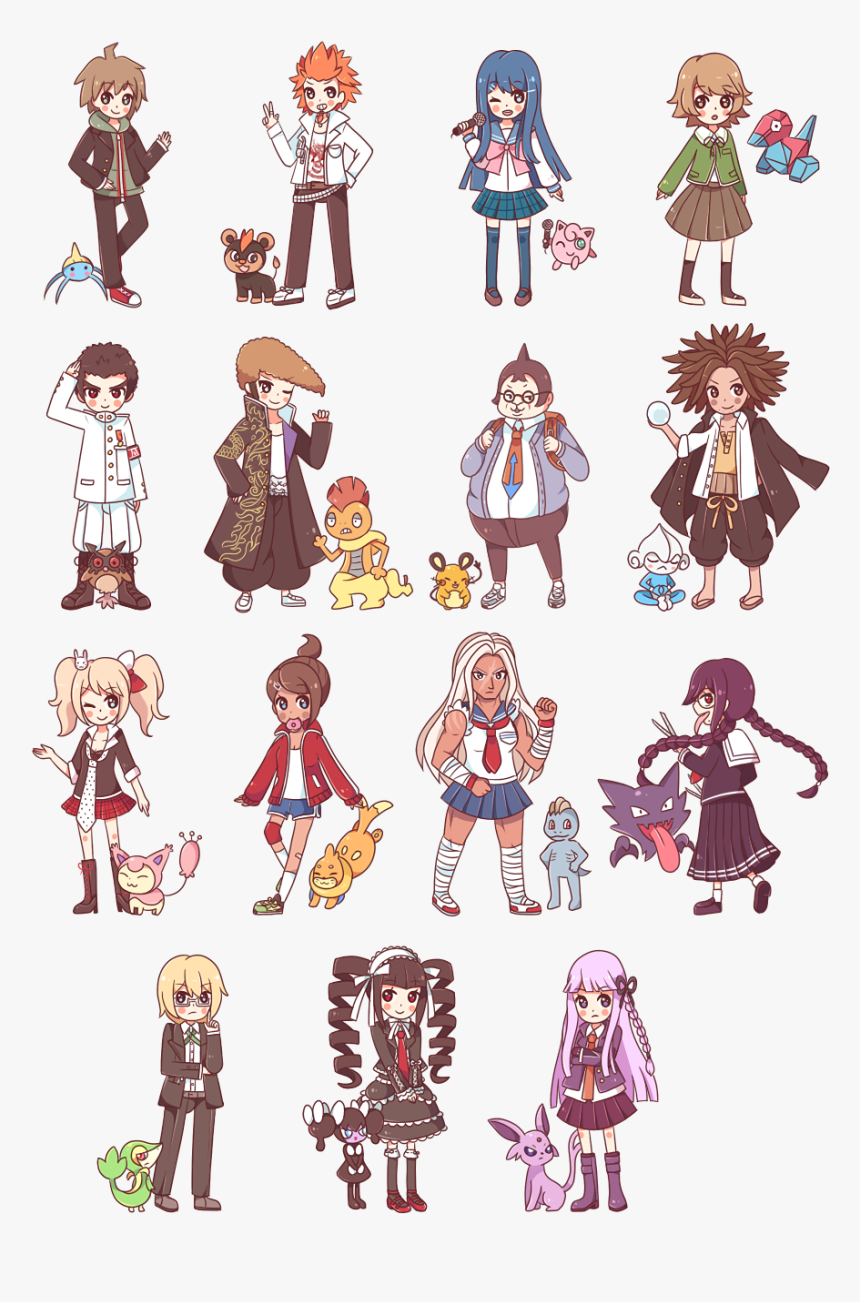 Danganronpa Characters As Pokemon, HD Png Download